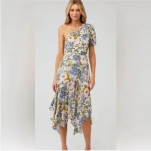 ASTR the label ASTR Santorini One Shoulder Dress Retro Floral