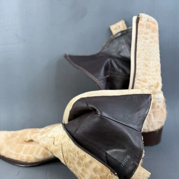 Attilio Giusti Leombruni animal skin Boots shoes women size 8.5 (39)