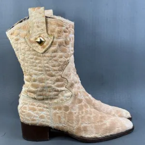 Attilio Giusti Leombruni animal skin Boots shoes women size 8.5 (39)