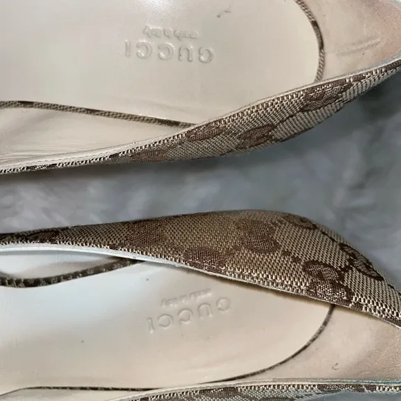 Authentic GUCCI Signature horsebit Shoes Heels Size 8.5 B / Great Condition!
