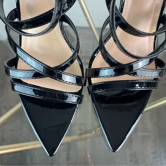 Azalea Wang High Heels Sandals Adjustable Straps 5” Black Party Cocktail New