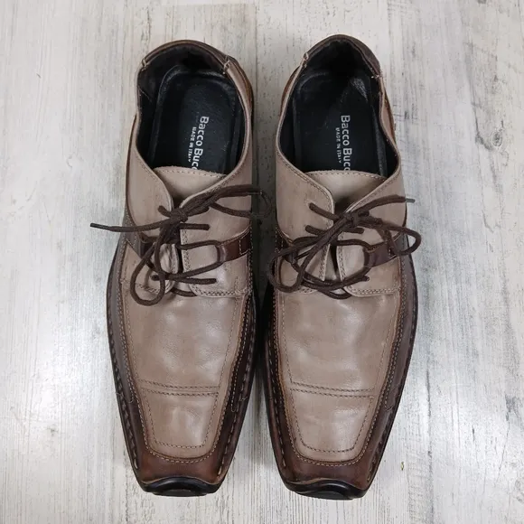 Bacco Bucci Men's Brown Leather Lace Up Oxford Shoes #1064