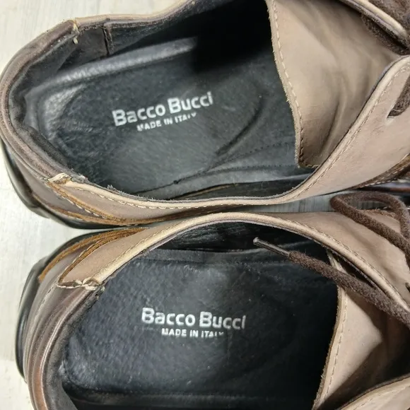 Bacco Bucci Men's Brown Leather Lace Up Oxford Shoes #1064
