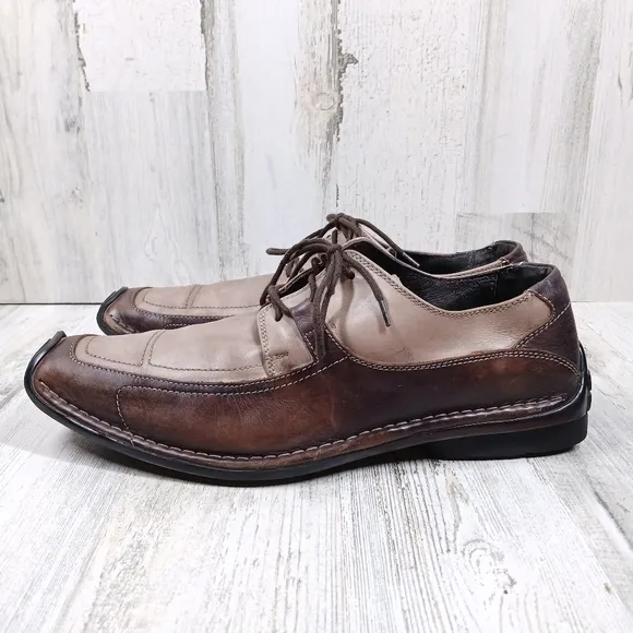 Bacco Bucci Men's Brown Leather Lace Up Oxford Shoes #1064