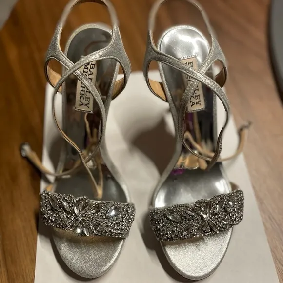 Badgley Mischka Hailey Embellished Strappy Sandals