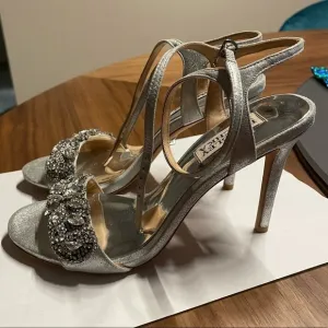 Badgley Mischka Hailey Embellished Strappy Sandals