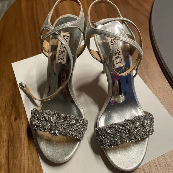 Badgley Mischka Hailey Embellished Strappy Sandals