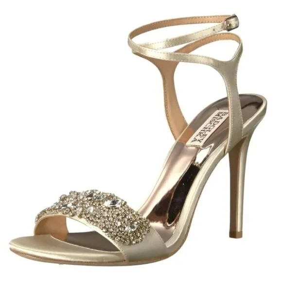 Badgley Mischka Hailey Embellished Strappy Sandals