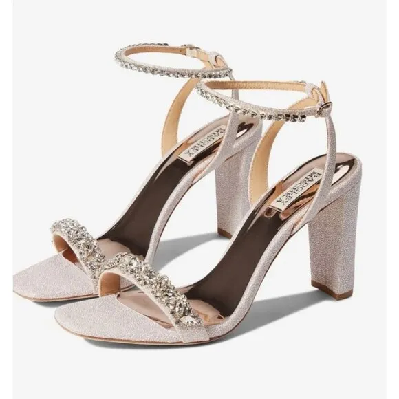Badgley Mischka Tasmine Tall Evening Sandals Blush Pink Women's size 10