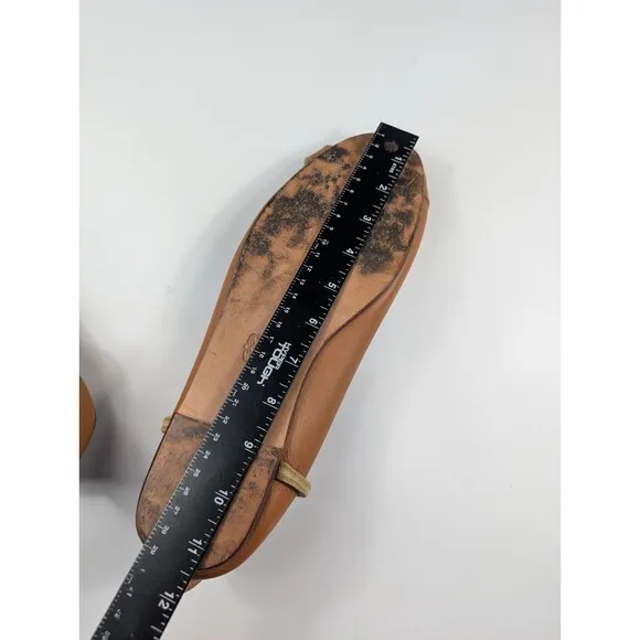 Bali Elf Handmade Native Leather Ballet Flats Shoes Brown Women's Size 11