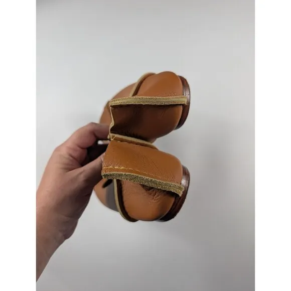 Bali Elf Handmade Native Leather Ballet Flats Shoes Brown Women's Size 11
