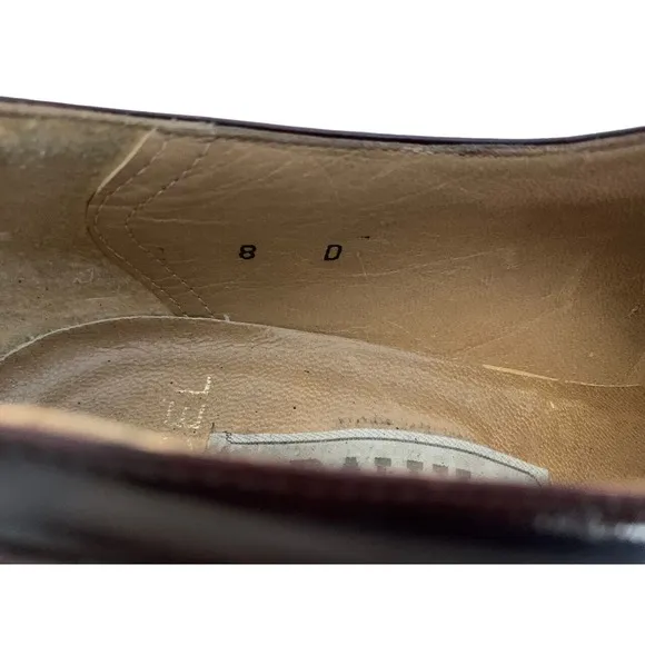 Bally Men's 8 Brown/Burgundy Marcel Lace Up Wingtip Leather Shoes Italy