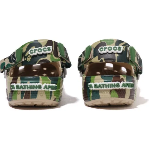 Bape x crocs clog shoes sandals A Bathing Ape camo Men’s 8 Women’s 10 NWT auth