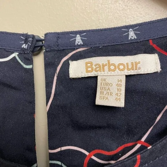 Barbour Cresswell Dress Size 10 Long Sleeve