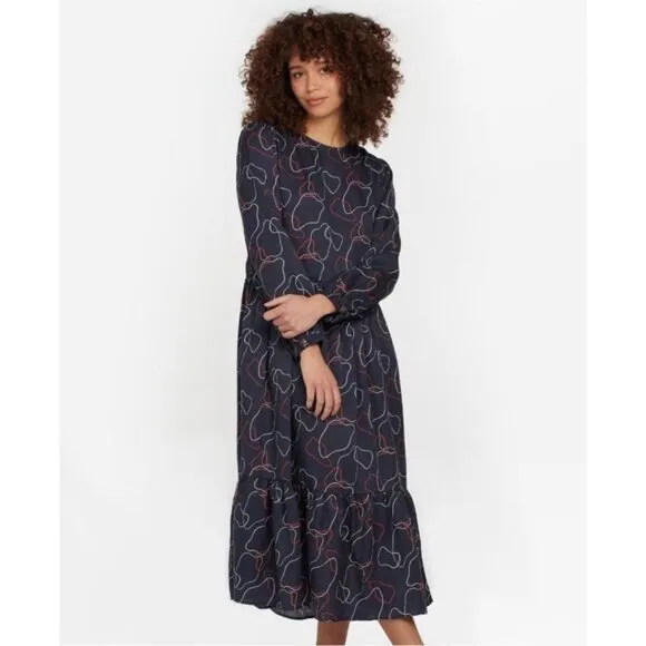 Barbour Cresswell Dress Size 10 Long Sleeve