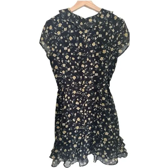 Bardot Short Sleeve ‘Ditzy Wrap’ Floral Print Dress Size M (8)