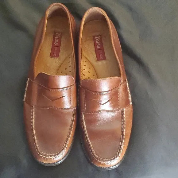 Bass Flex Mens Vintage Monroe Dress or Penny Loafer Casual Shoe