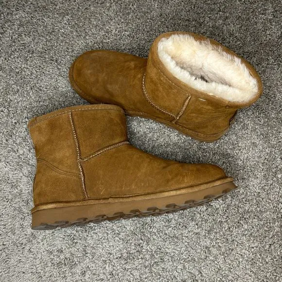BEARPAW Women's Alyssa Ankle Boot Hickory Size 11