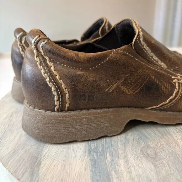 Bed Stu Shoes Men's Brown Slip On Casual Brown Leather Loafer Shoes US Size 9.5