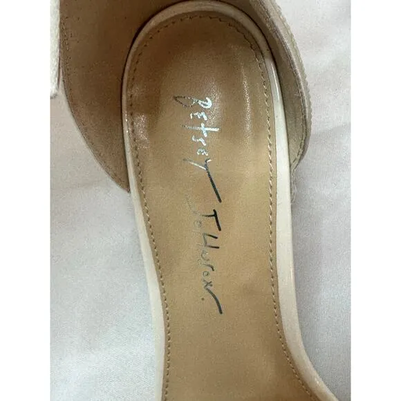 Betsey Johnson Women's Mari Block Heel Evening Sandals Size 6.5 Pearl