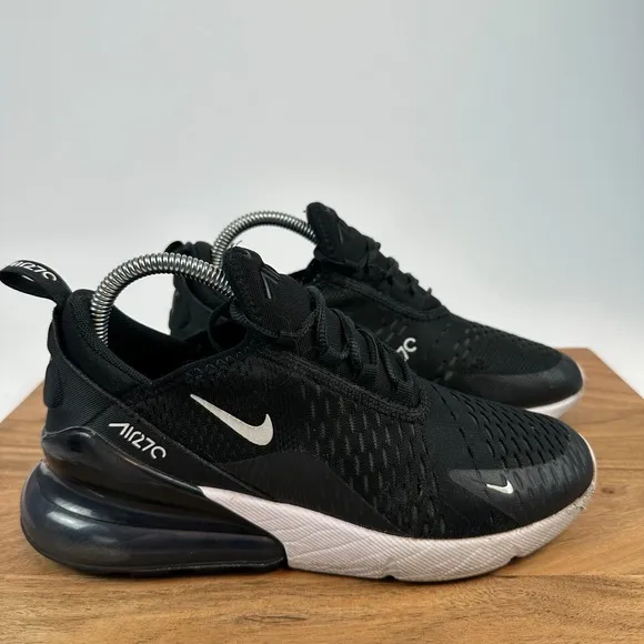 Big Kids Nike Air Max 270 Black Athletic Casual Comfort Sneakers Shoes Size 6.5