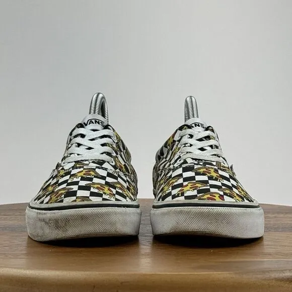 Big Kids Vans Pizza Party Era Check Casual Skateboarding Shoes Sneakers Size 5 Y