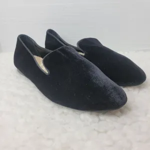 Birdies The Starling Womens Loafer Size 8 Black Velvet Slip on Flats Shoes Good
