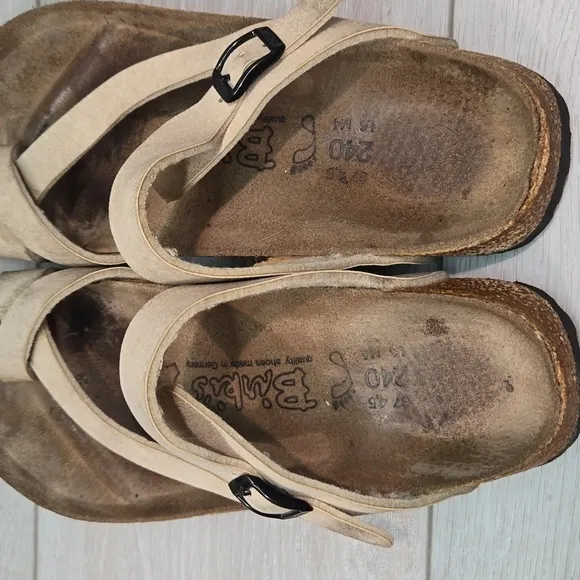 Birkenstock by Birki's Women Loop Toe Sandals Flats shoes sz 37/6 Regular