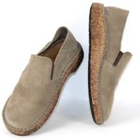 Birkenstock grey taupe Callan Asst Go suede shoes