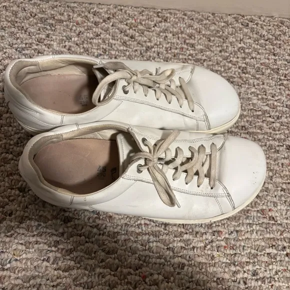 Birkenstock Shoes Bend Low Casual Sneaker White Leather- Size 12 (45) Men’s
