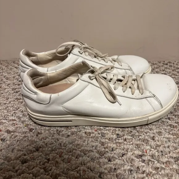 Birkenstock Shoes Bend Low Casual Sneaker White Leather- Size 12 (45) Men’s