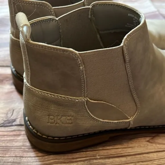 BKE Men’s Size 12 Chelsea Boots Beige Casual Shoes Business Office Leather