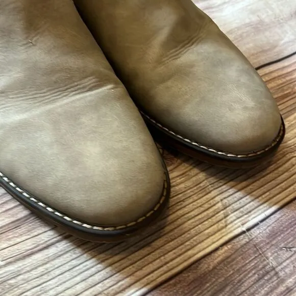 BKE Men’s Size 12 Chelsea Boots Beige Casual Shoes Business Office Leather