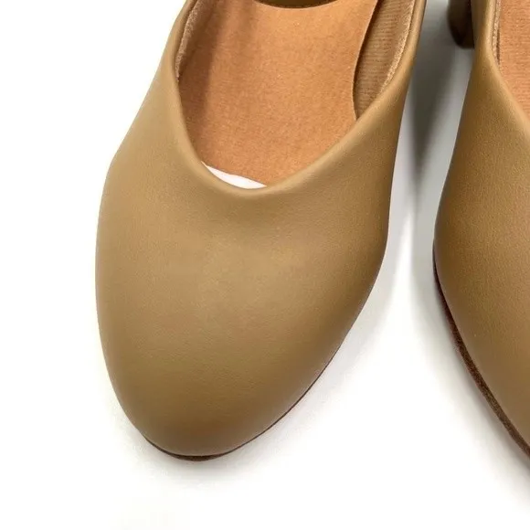 Bloch S0379L Broadway Lo Character Dance Shoes Caramel Tan Big Girls Kids 4 NEW