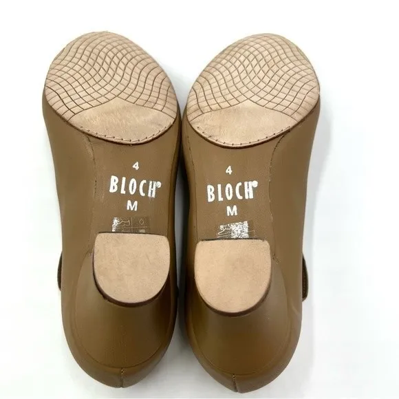 Bloch S0379L Broadway Lo Character Dance Shoes Caramel Tan Big Girls Kids 4 NEW