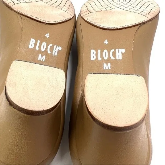 Bloch S0379L Broadway Lo Character Dance Shoes Caramel Tan Big Girls Kids 4 NEW