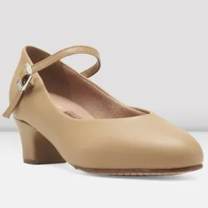 Bloch S0379L Broadway Lo Character Dance Shoes Caramel Tan Big Girls Kids 4 NEW