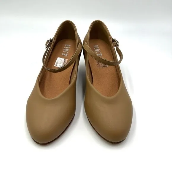 Bloch S0379L Broadway Lo Character Dance Shoes Caramel Tan Big Girls Kids 4 NEW