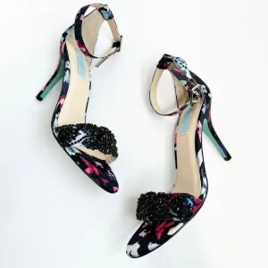 BLUE BY BETSEY JOHNSON GINA EMBELLISHED EVENING SANDALS WOMEN SIZE 9