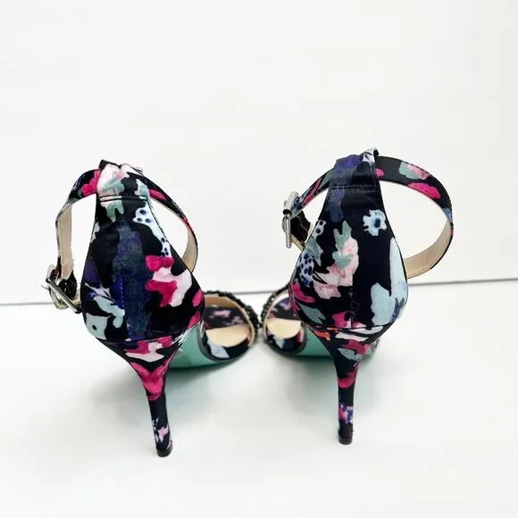BLUE BY BETSEY JOHNSON GINA EMBELLISHED EVENING SANDALS WOMEN SIZE 9