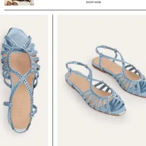 BODEN Woven Multistrap Flat Sandals size 38