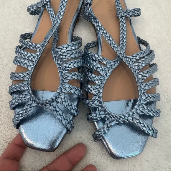 BODEN Woven Multistrap Flat Sandals size 38