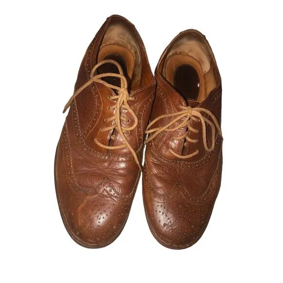 Born WingTip Brogue Oxford Shoes Brown Leather Rugged Lace Up Men H58516 Sz 13