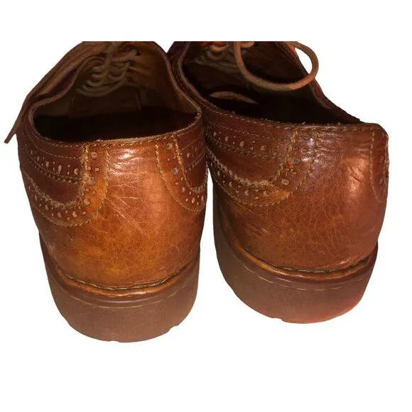 Born WingTip Brogue Oxford Shoes Brown Leather Rugged Lace Up Men H58516 Sz 13