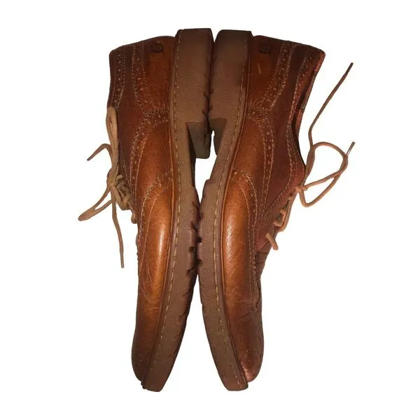 Born WingTip Brogue Oxford Shoes Brown Leather Rugged Lace Up Men H58516 Sz 13