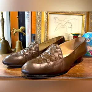 Bottega Veneta Brown Woven Shoes for Women size 7