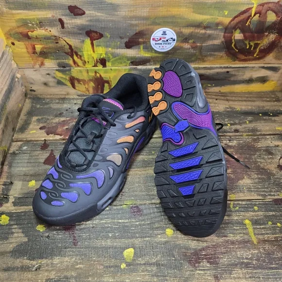box Nike Air Max Plus Drift 7Y = 8.5 women Shoes~Black/Anthracite/Viotech