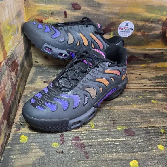 box Nike Air Max Plus Drift 7Y = 8.5 women Shoes~Black/Anthracite/Viotech