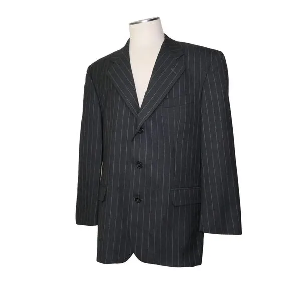 Boyd's Philadelphia 1818 Collection 42R Virgin Wool 3 Button Pinstripe Blazer