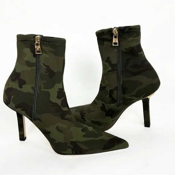 Brand New Good American Green Camo Camouflage Neoprene Stiletto High Heels